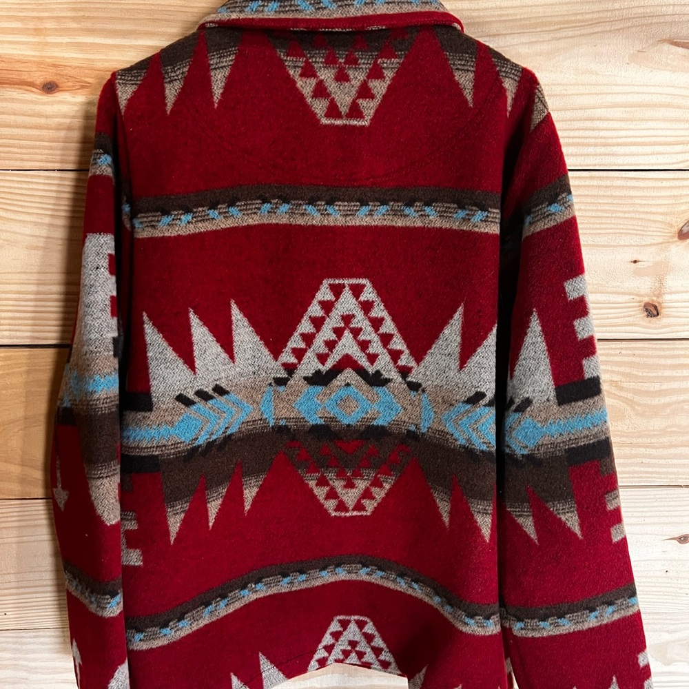 Red Patterned Men's Jacket - Picture 2 of 2
